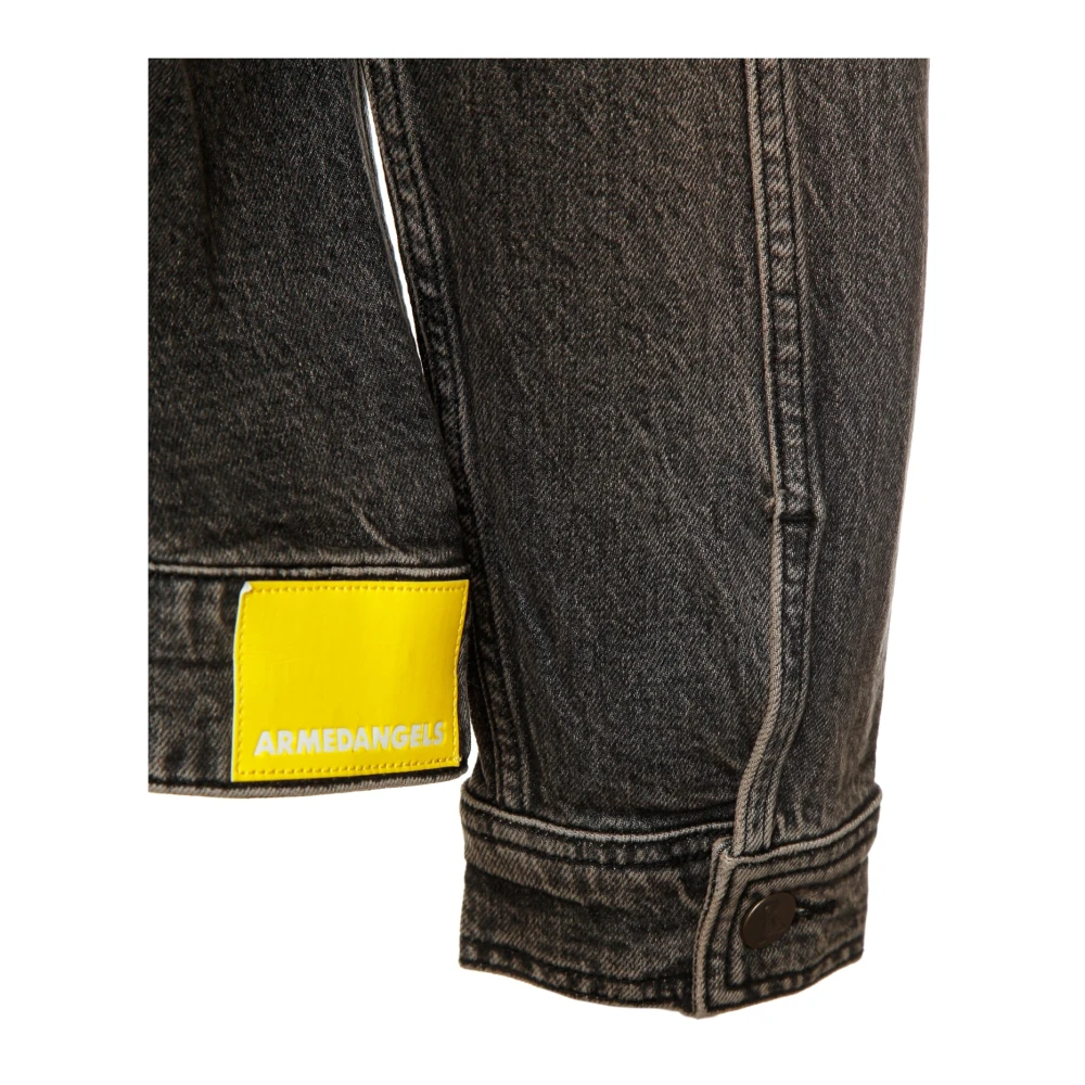 ARMEDANGELS Oversized Denim Jacket met Kent Kraag Gray Dames