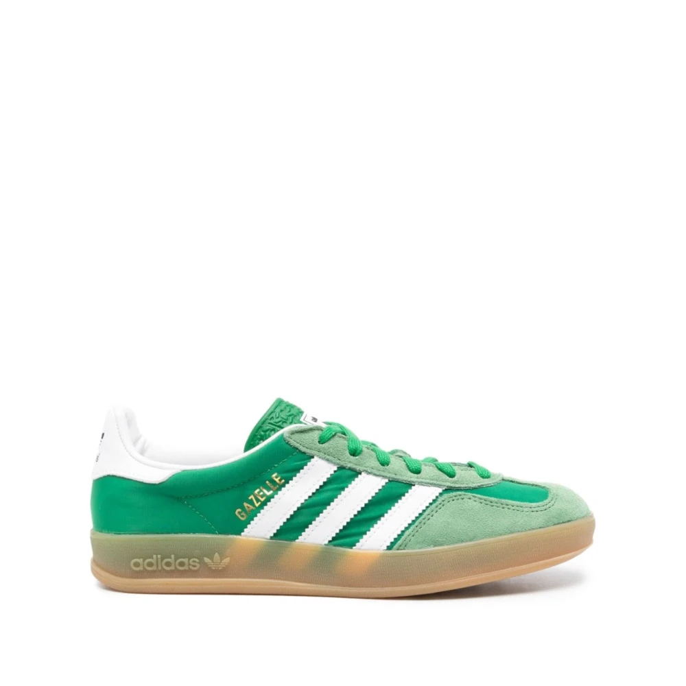 Adidas Gröna Gazelle Sneakers med Vita Detaljer Green, Herr