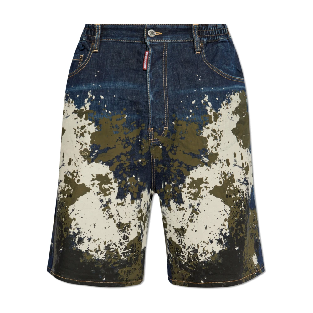 Dsquared2 Verf effect shorts Blue Heren