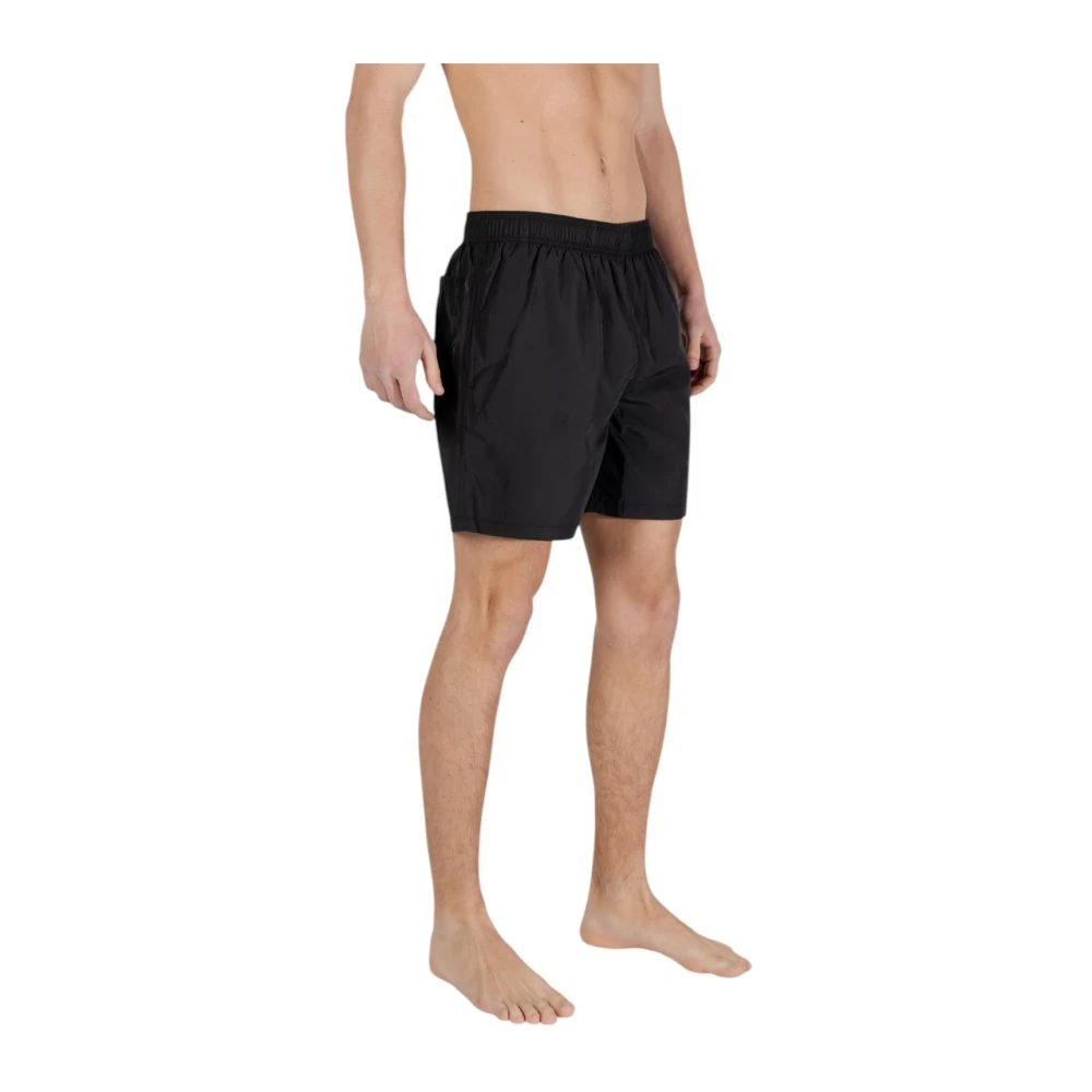 Armani Exchange Zwarte Polyester Casual Shorts Black Heren