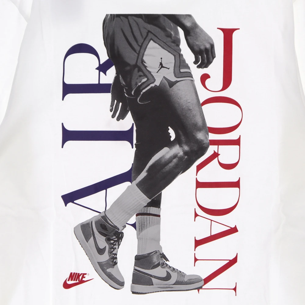 Jordan Sportieve Longsleeve Grafische Tee Wit White Heren