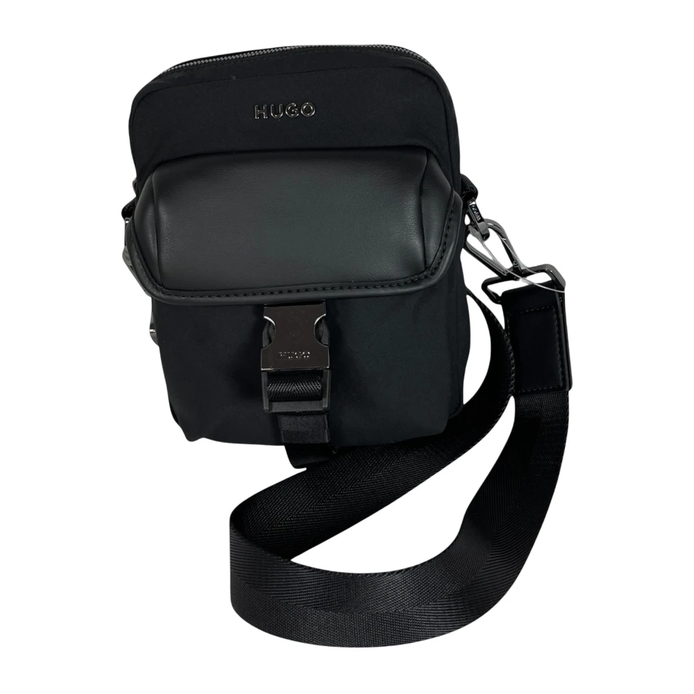Hugo Boss Heren Zip Reporter Tas Zwart Black Heren