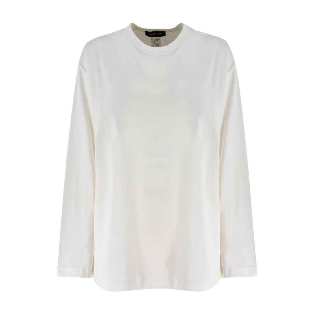 Fabiana Filippi Katoenen trui met ronde hals White Dames