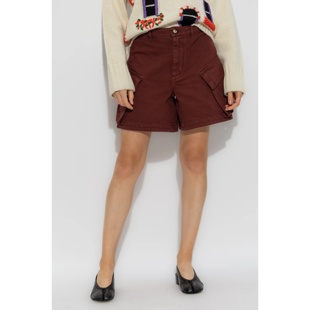 JW Anderson Denim shorts Red Dames