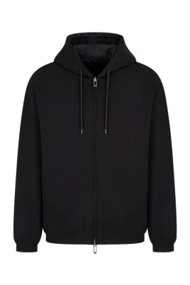Double Jersey Hoodie med dragkedja