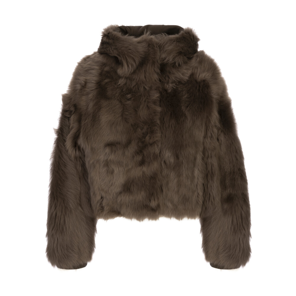 ジャケット・アウター THE BARNNET sami eco-fur jacket-beige Samsoe samsoe faux fur jacket