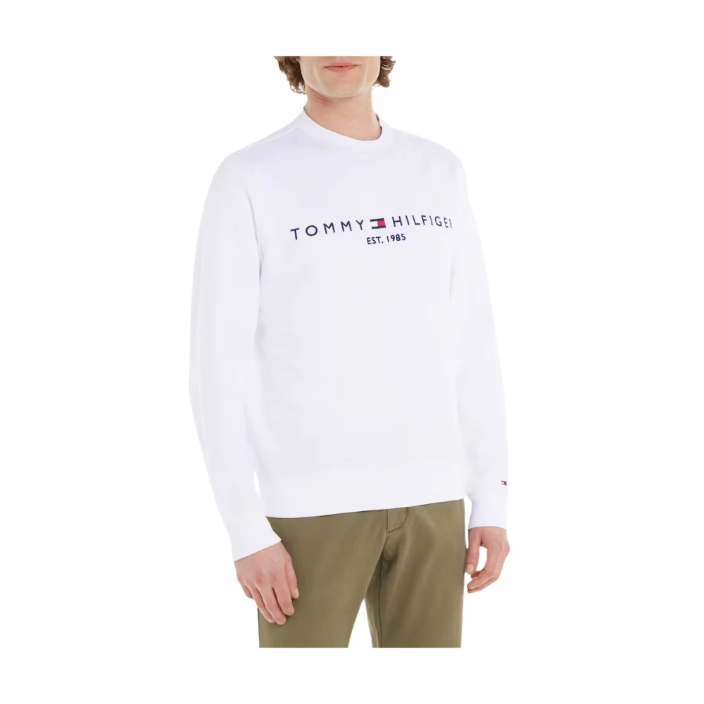 Tommy Hilfiger Sweatshirt MET Logo White Heren