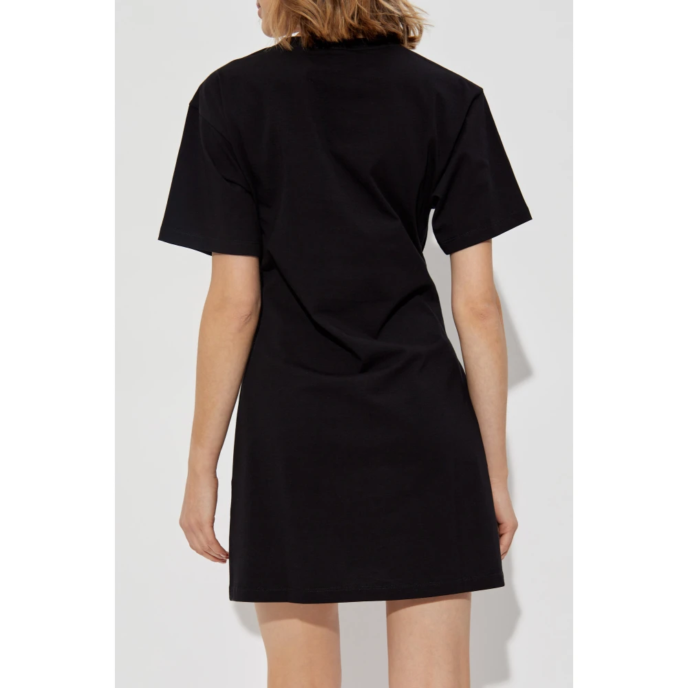 Versace T-shirt stijl jurk Black Dames