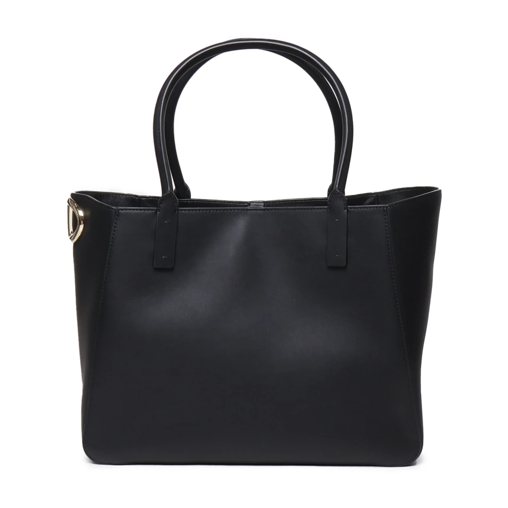 Valentino Garavani Zwarte leren tote tas met VLogo Black Dames