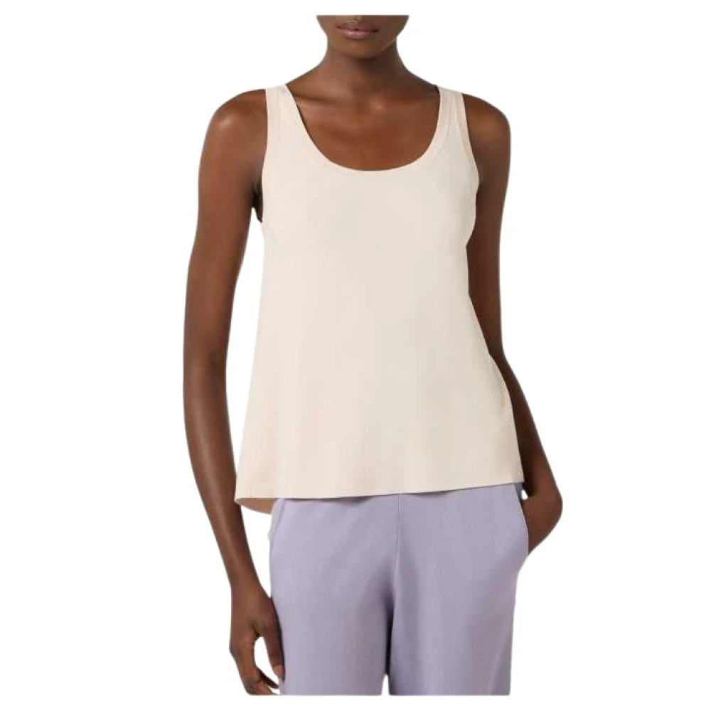 Elisabetta Franchi Women's Beige Sleeveless Tops, S, Knit Tank Top