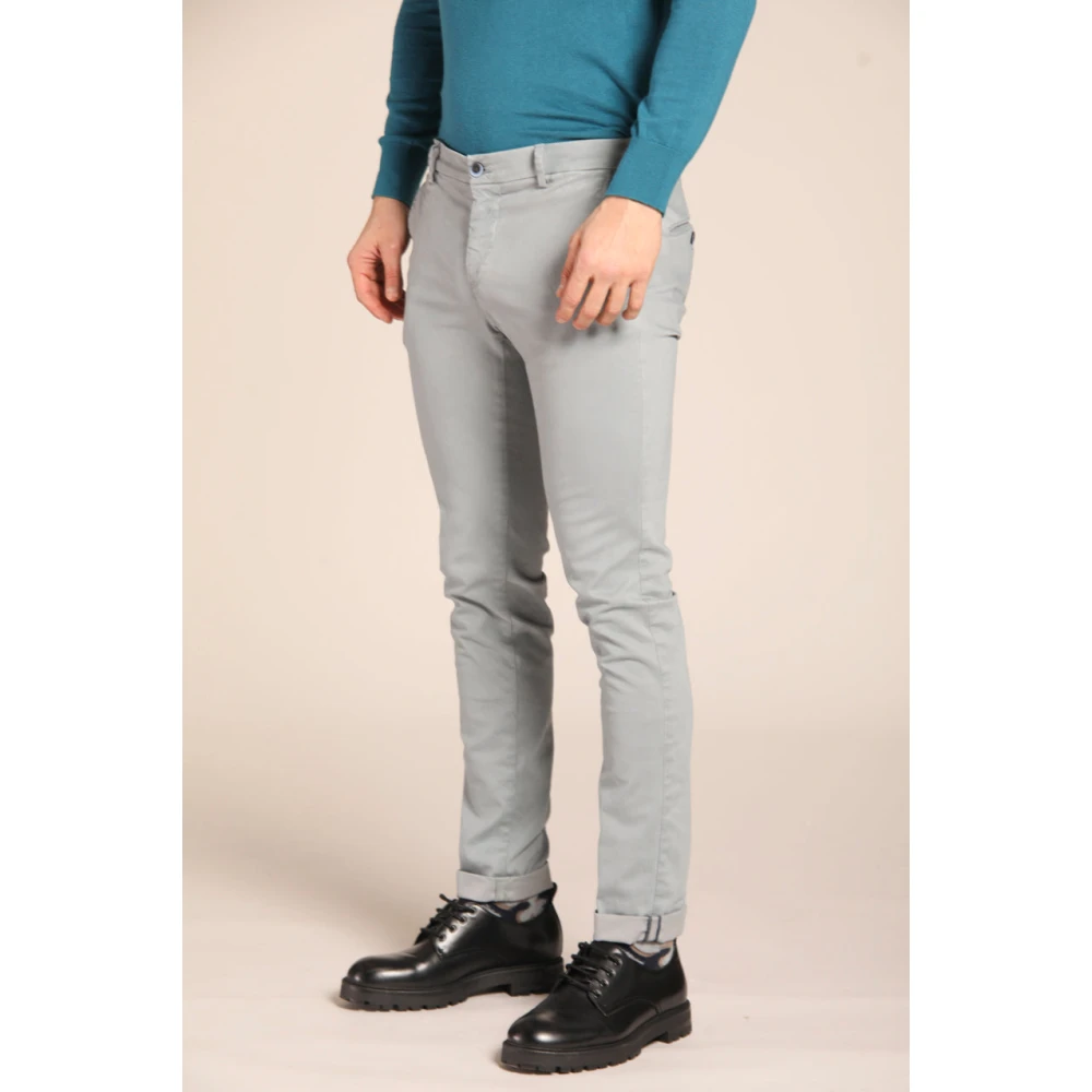 Mason's Milano Style Chino Broek Extra Slim Fit Gray Heren