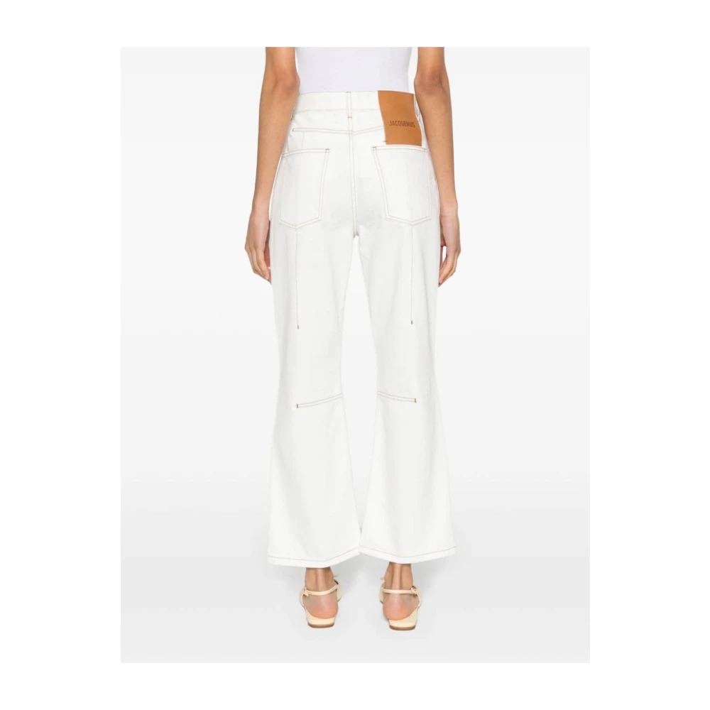 Jacquemus Flared Jeans White Dames