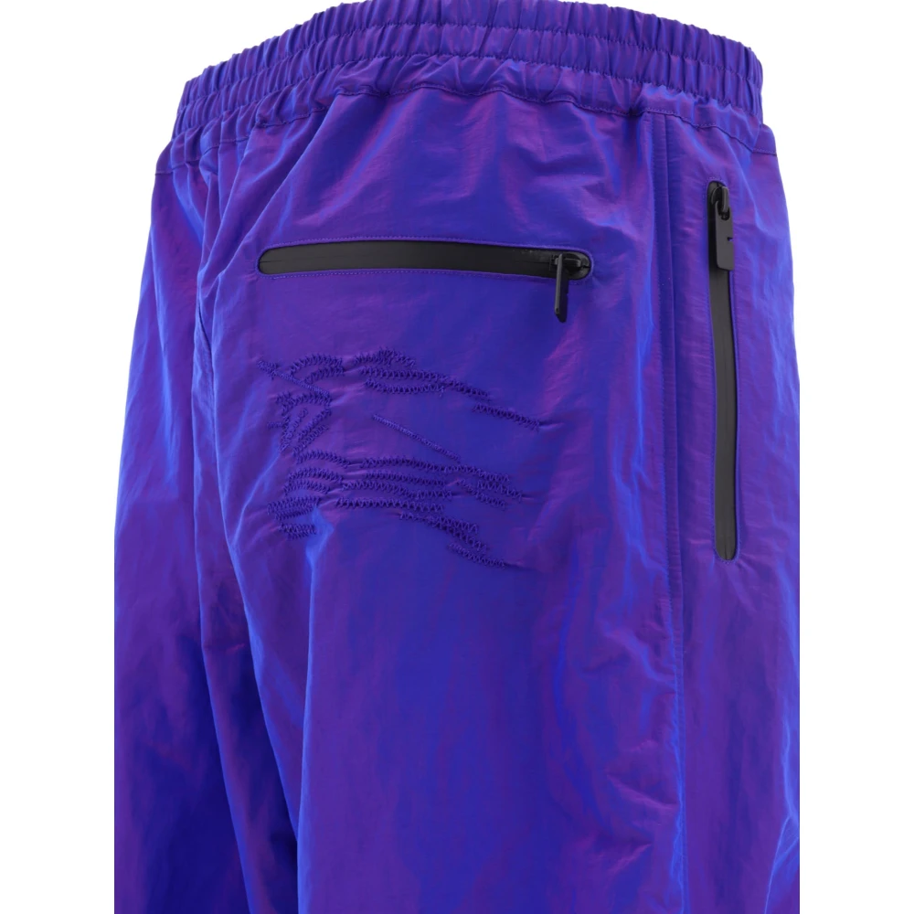 Burberry Straight Trousers Purple Heren
