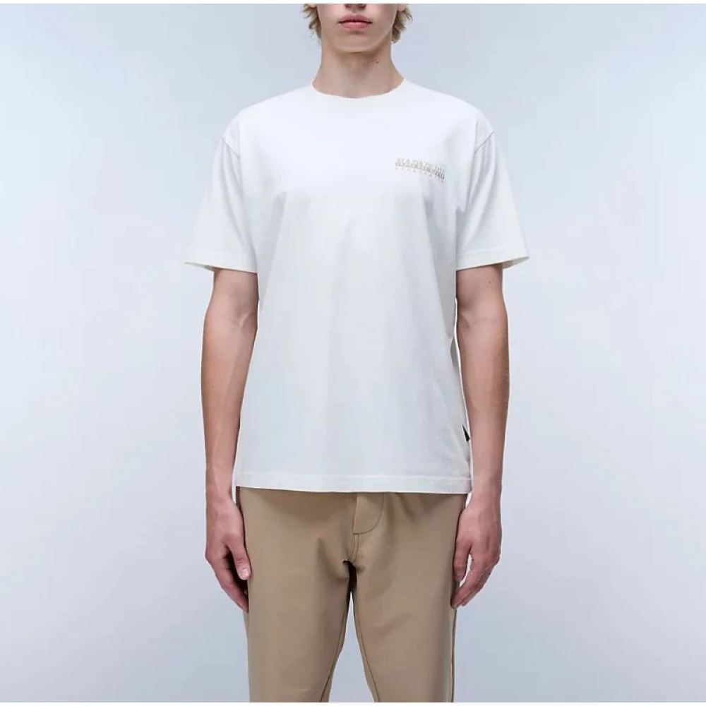 Napapijri Heren Albula Korte Mouw T-Shirt White Heren