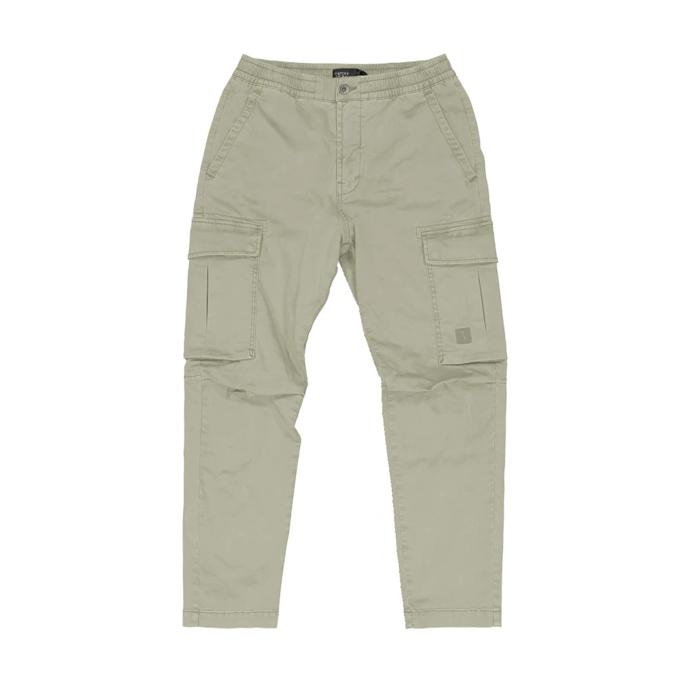 Butcher of Blue Groene Cargo Broek Tristan Slim Sateen Green Heren