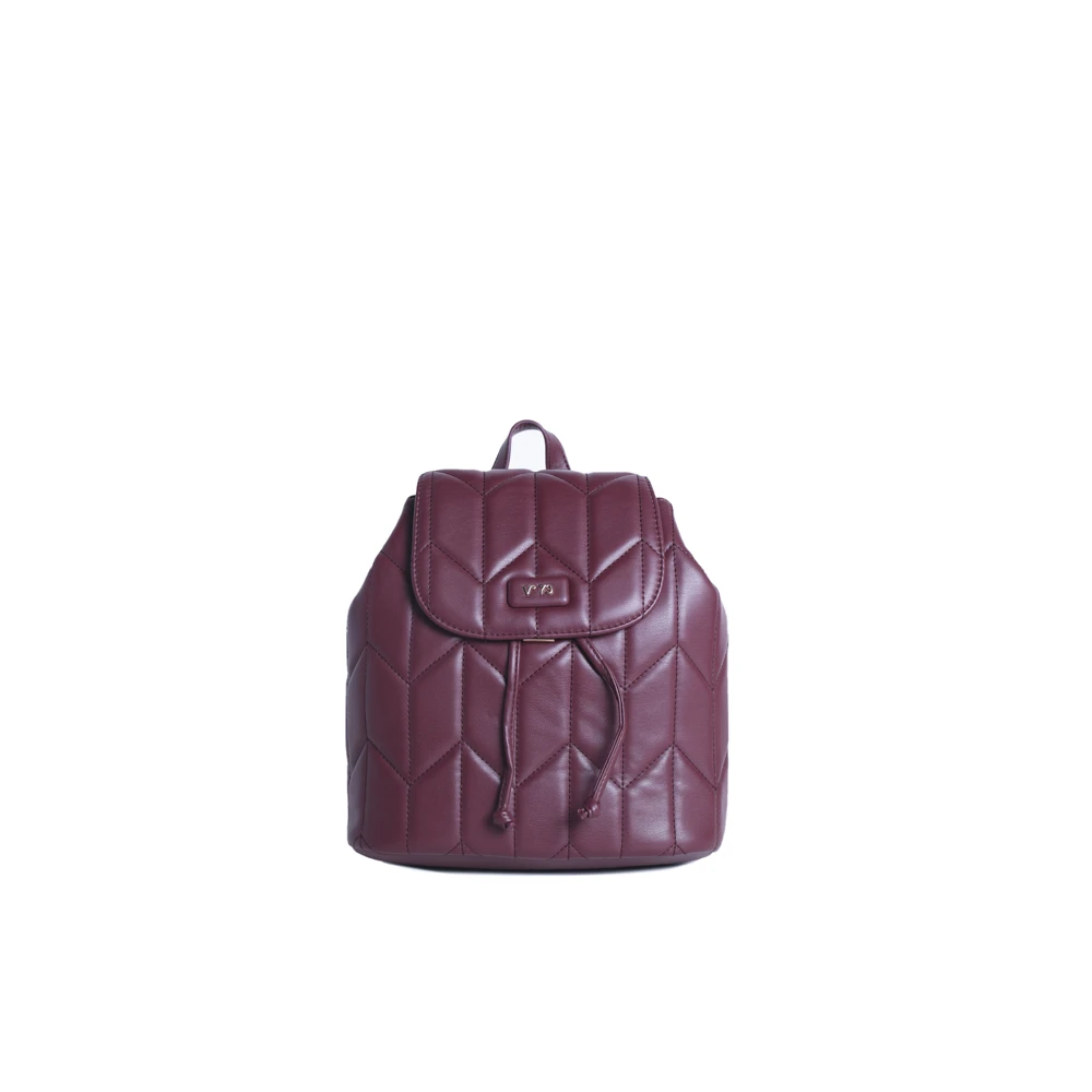 V73 Bordeaux Leren Rugzak Matelassé Effect Red Dames