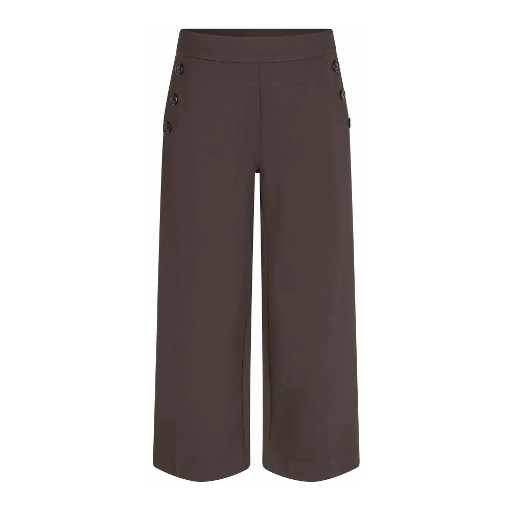 Masai Stijlvolle Cropped Broek Koffieboon Brown Dames