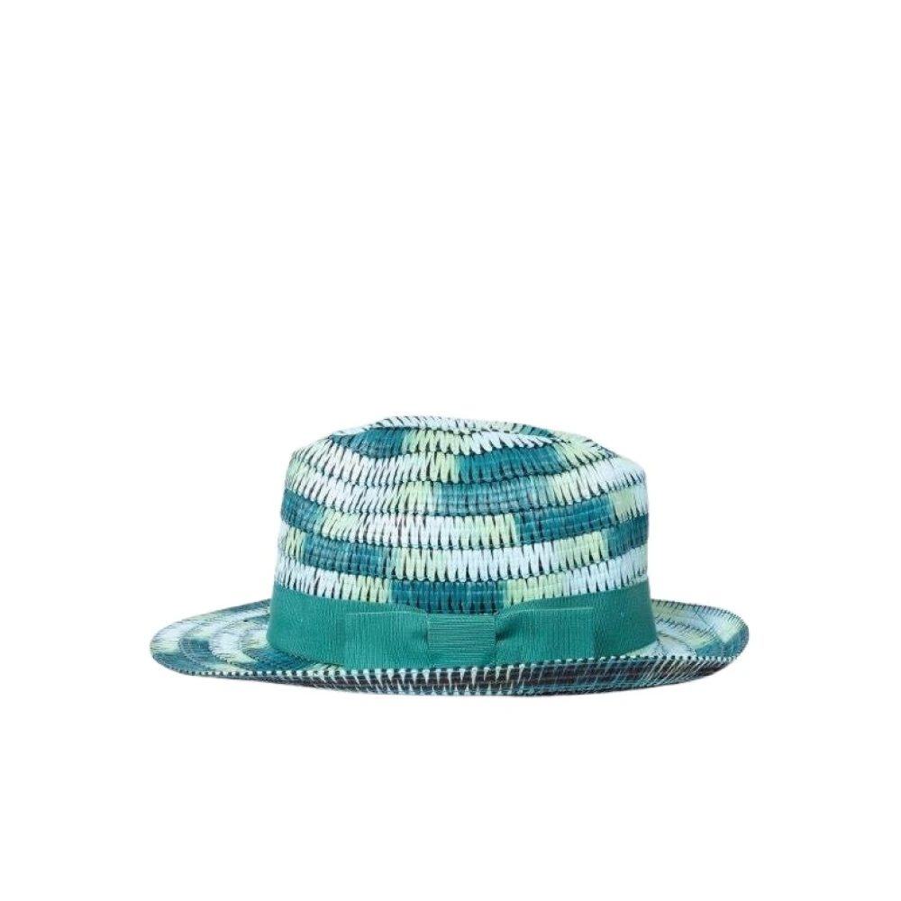 Paul Smith Turquoise Space Dye Trilby Hat Green, Dam