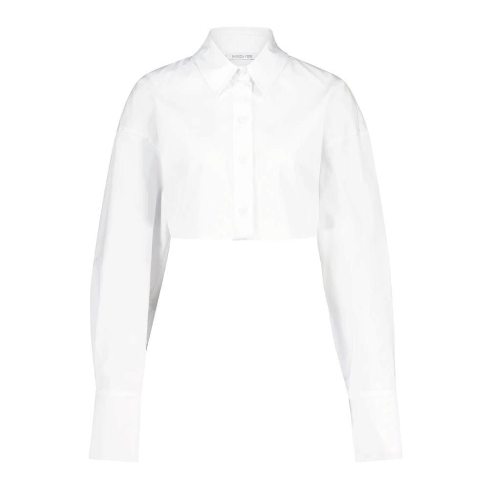 PATRIZIA PEPE Crop Blouse White Dames