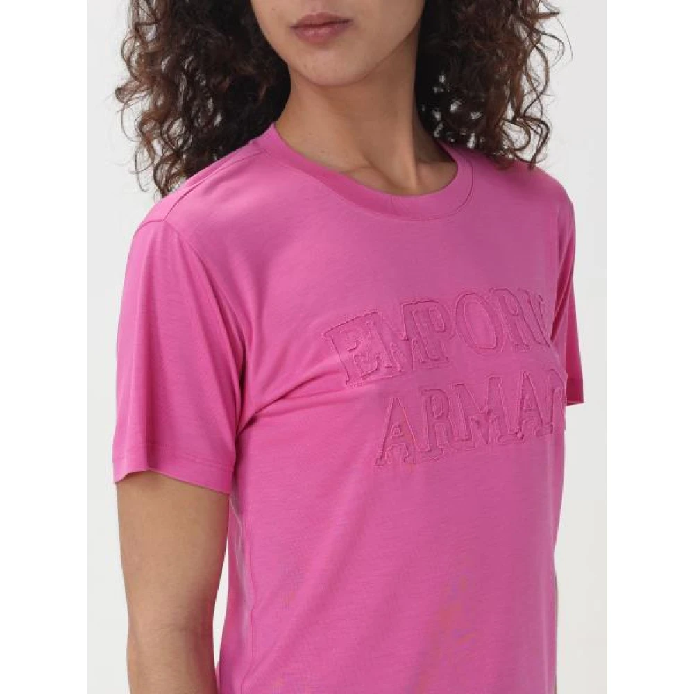 Emporio Armani Fuchsia T-shirts en Polos Pink Dames