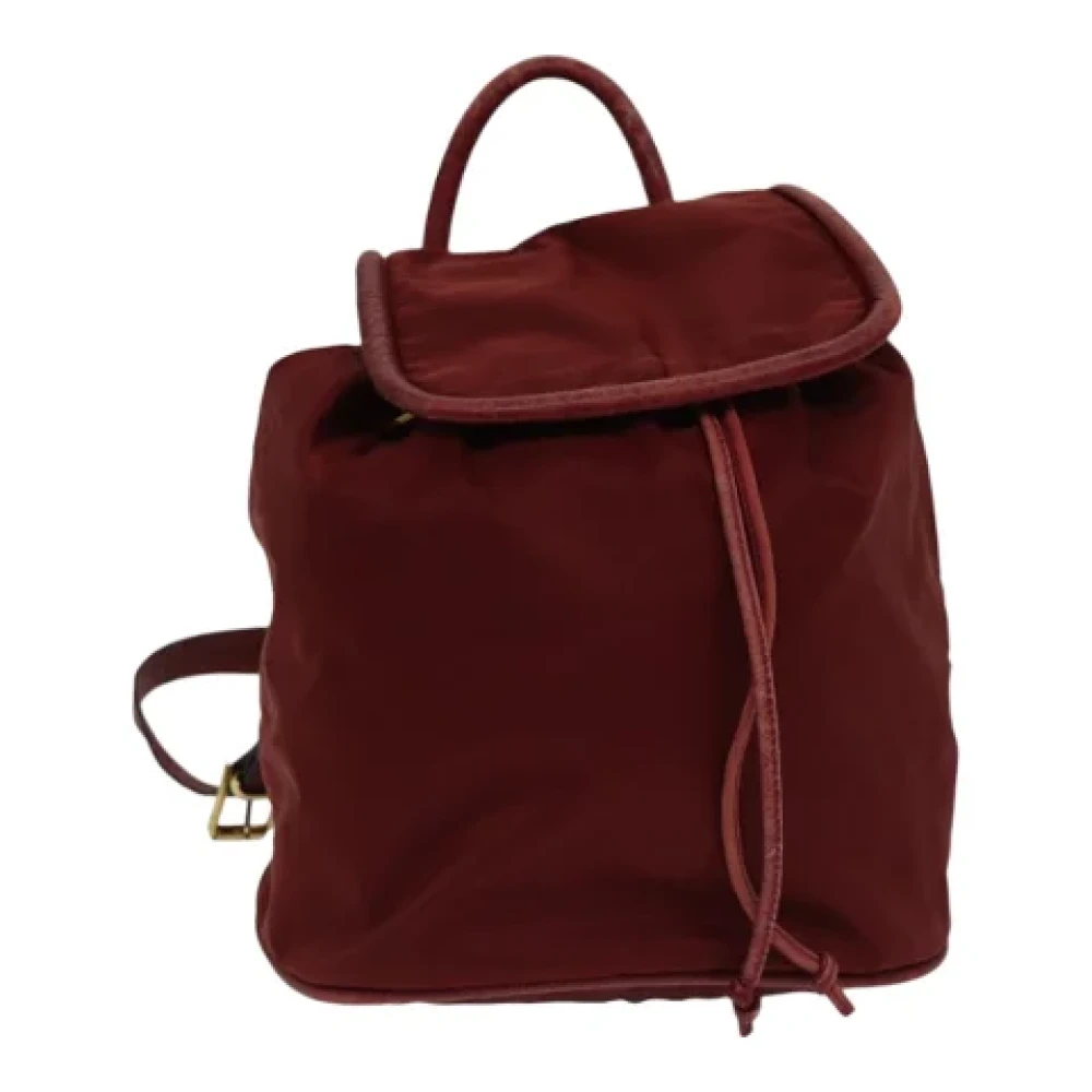 Celine Vintage Pre-owned Nylon backpacks Red Dames