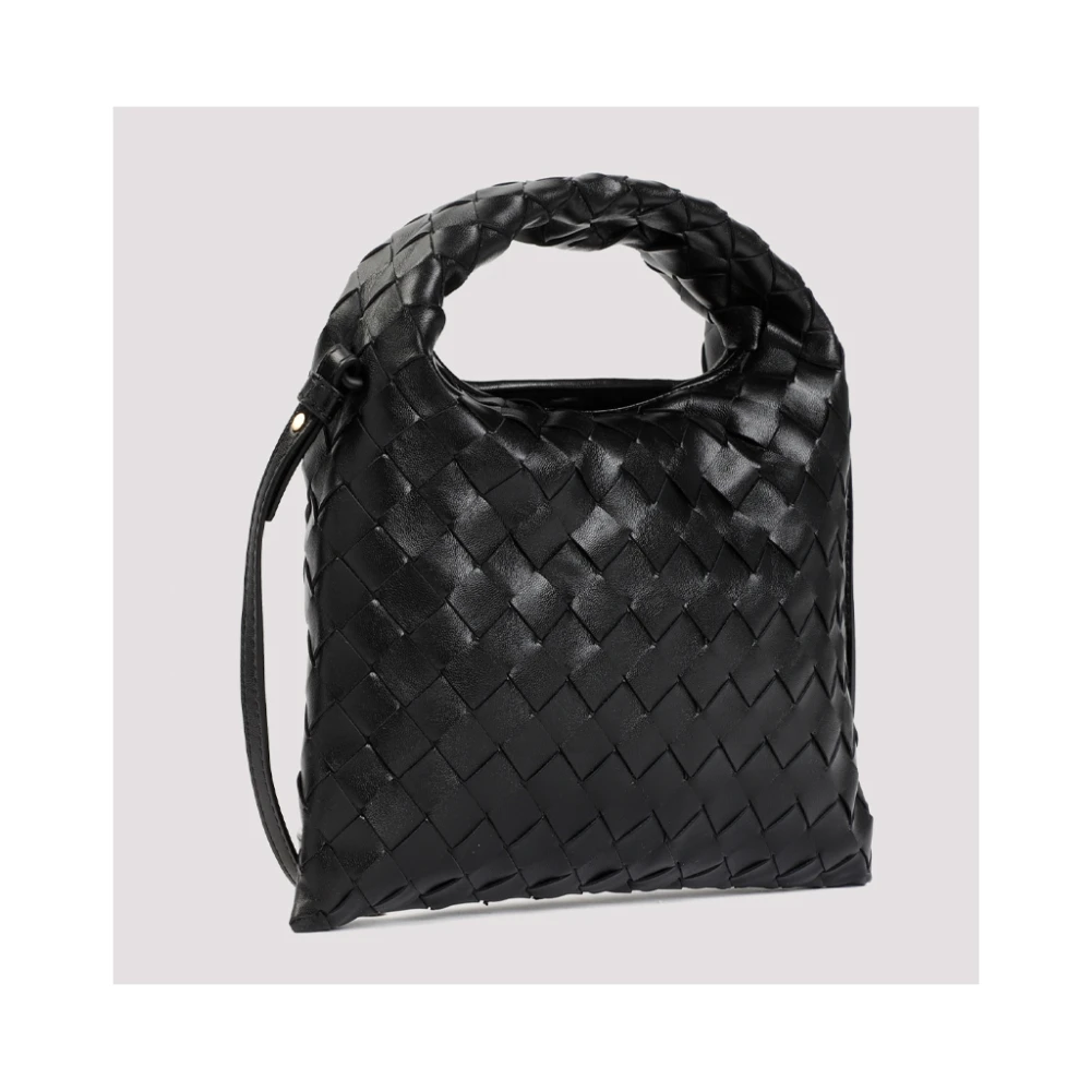 Bottega Veneta Mini Hop Hobo Handtas in Zwart Black Dames
