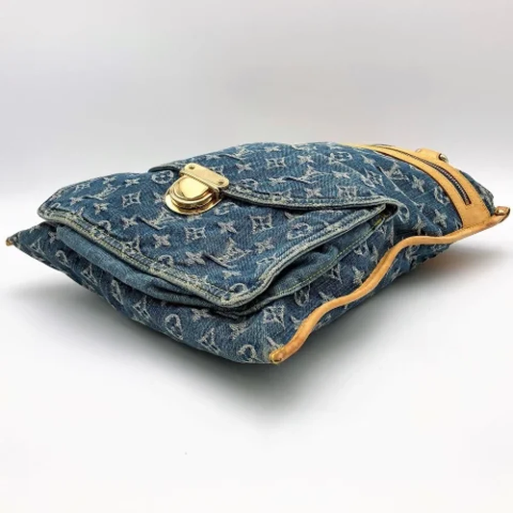 Louis Vuitton Vintage Pre-owned Denim shoulder-bags Blue Dames