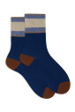 chaussettes-courtes-en-coton-bleu-uni-pour-femmes-avec-bordure-a-paillettes-rayee
