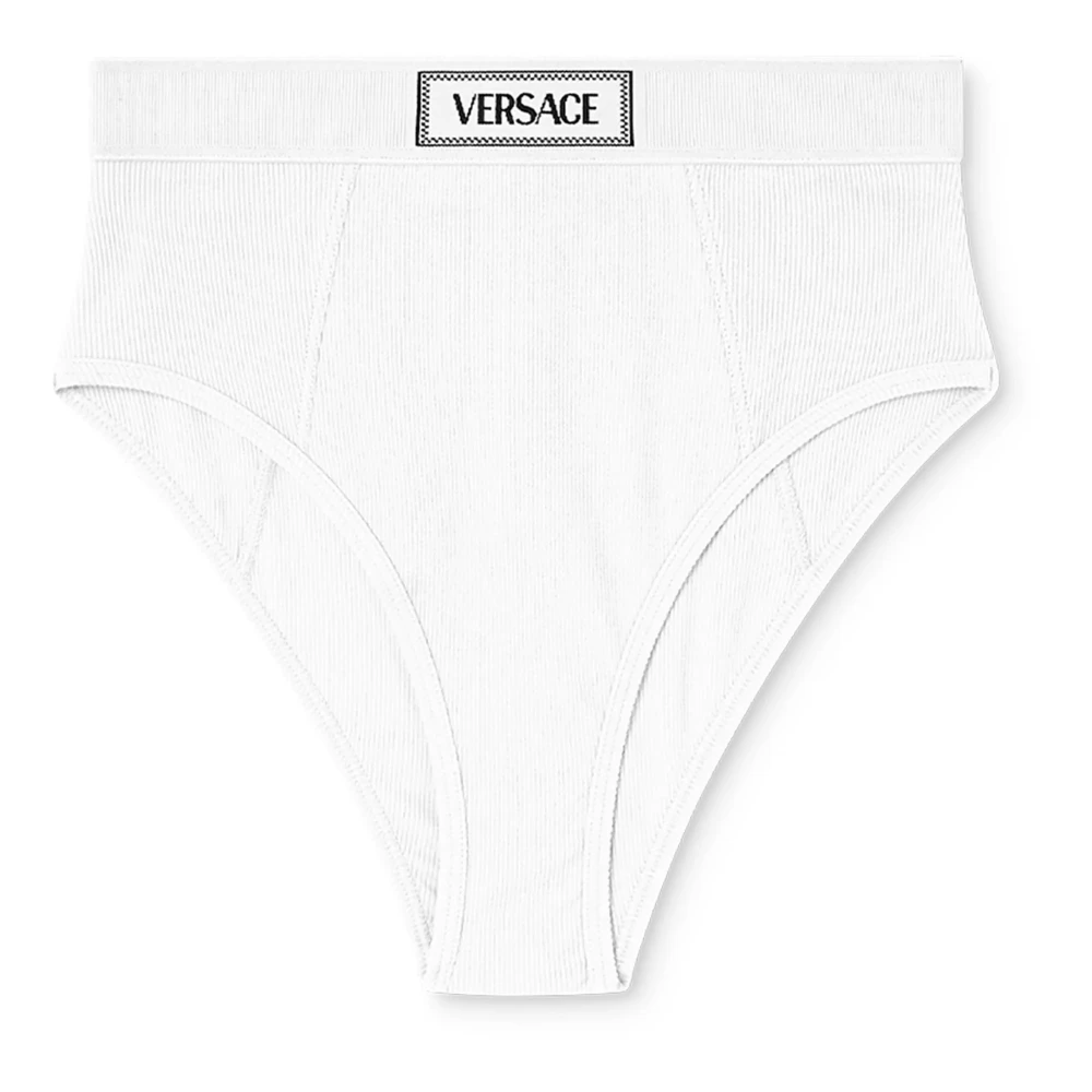Versace Witte Katoenen Slip Ondergoed White Dames
