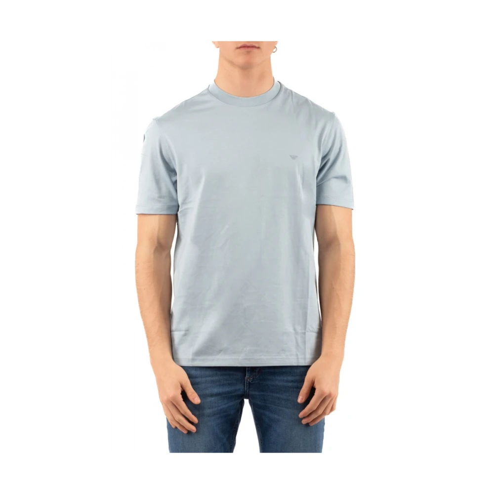 Emporio Armani Stijlvolle T-shirts en Polos met Adelaar Blue Heren