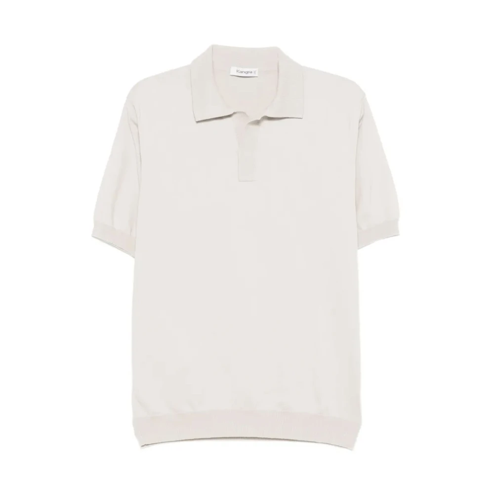 Kangra Gray Polo Shirts, Male, Xl, Polo Senza Bottoni Rasato Calato