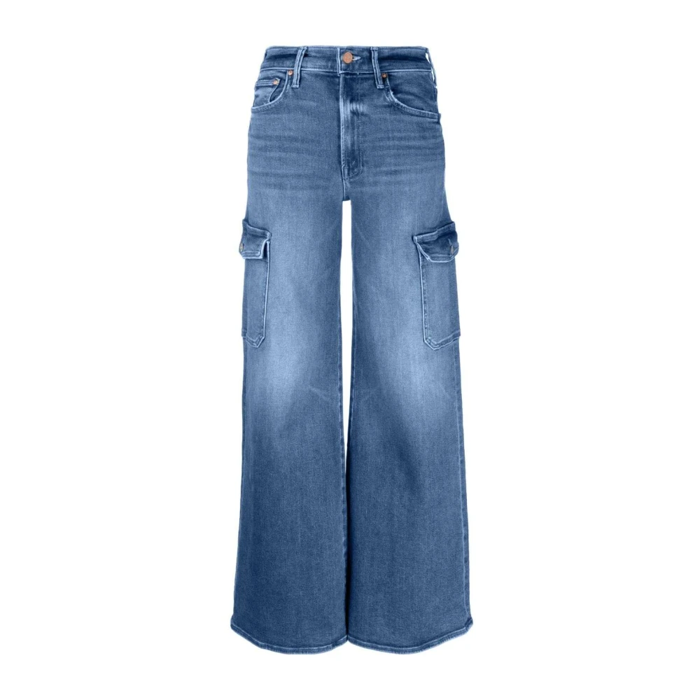 Mother De Undercover Cargo Sneak wide-leg jeans Blue Dames