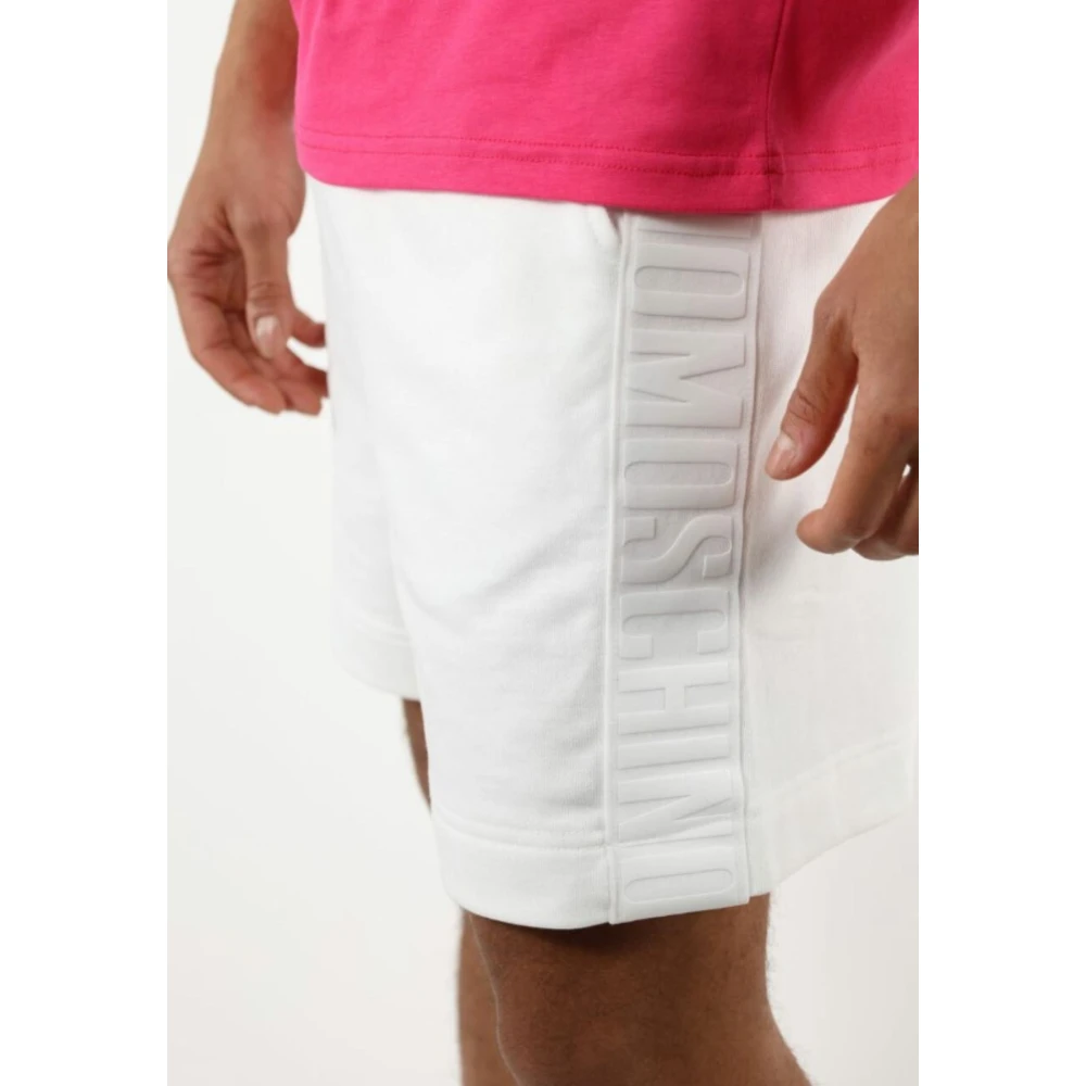 Moschino Heren Logo Banded Shorts White Heren