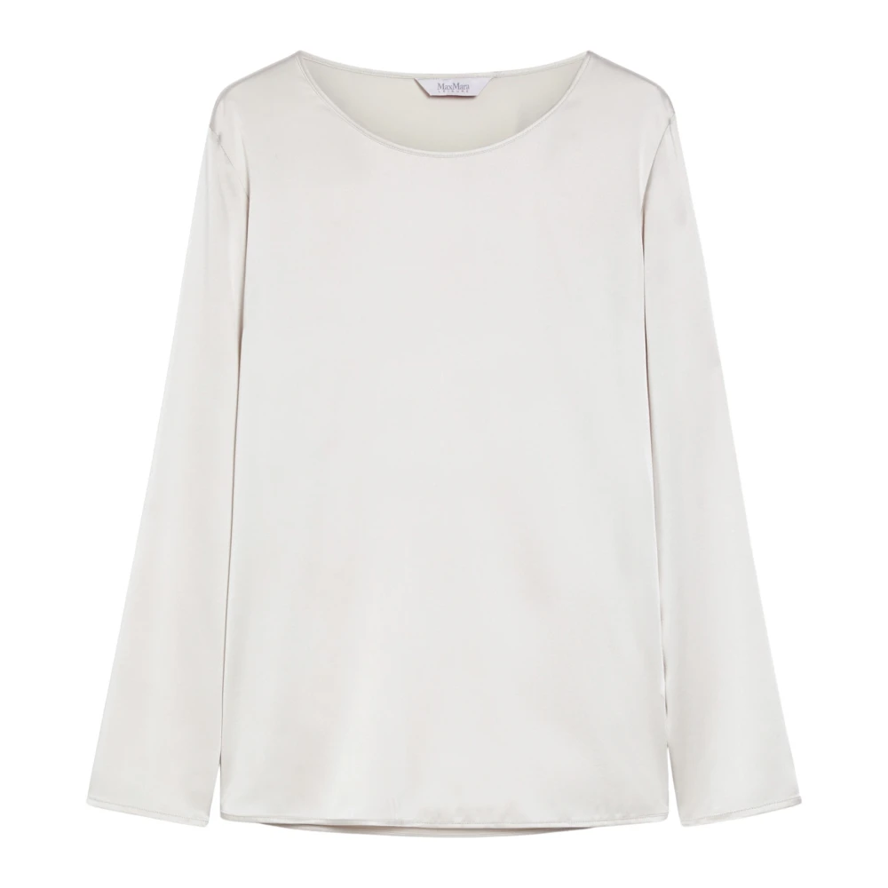 Max Mara Zijden satijnen blouse Gray Dames