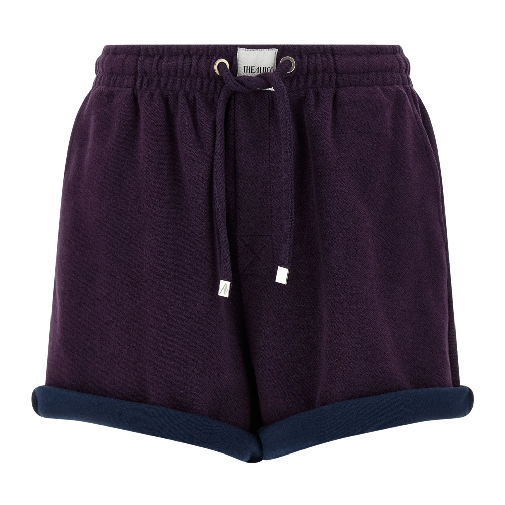 The Attico Women's Purple Double American Fleece Shorts - Casual Shorts - Xs - Shorts