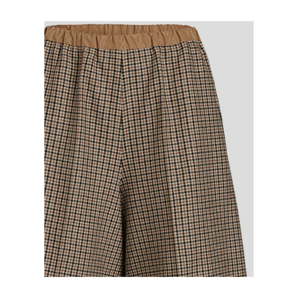 Patou Wollen Longline Shorts Brown Dames