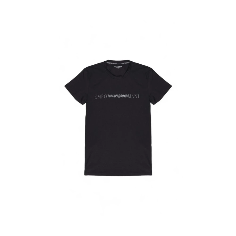 Emporio Armani Katoenen Heren T-shirt Herfst Winter Collectie Black Heren