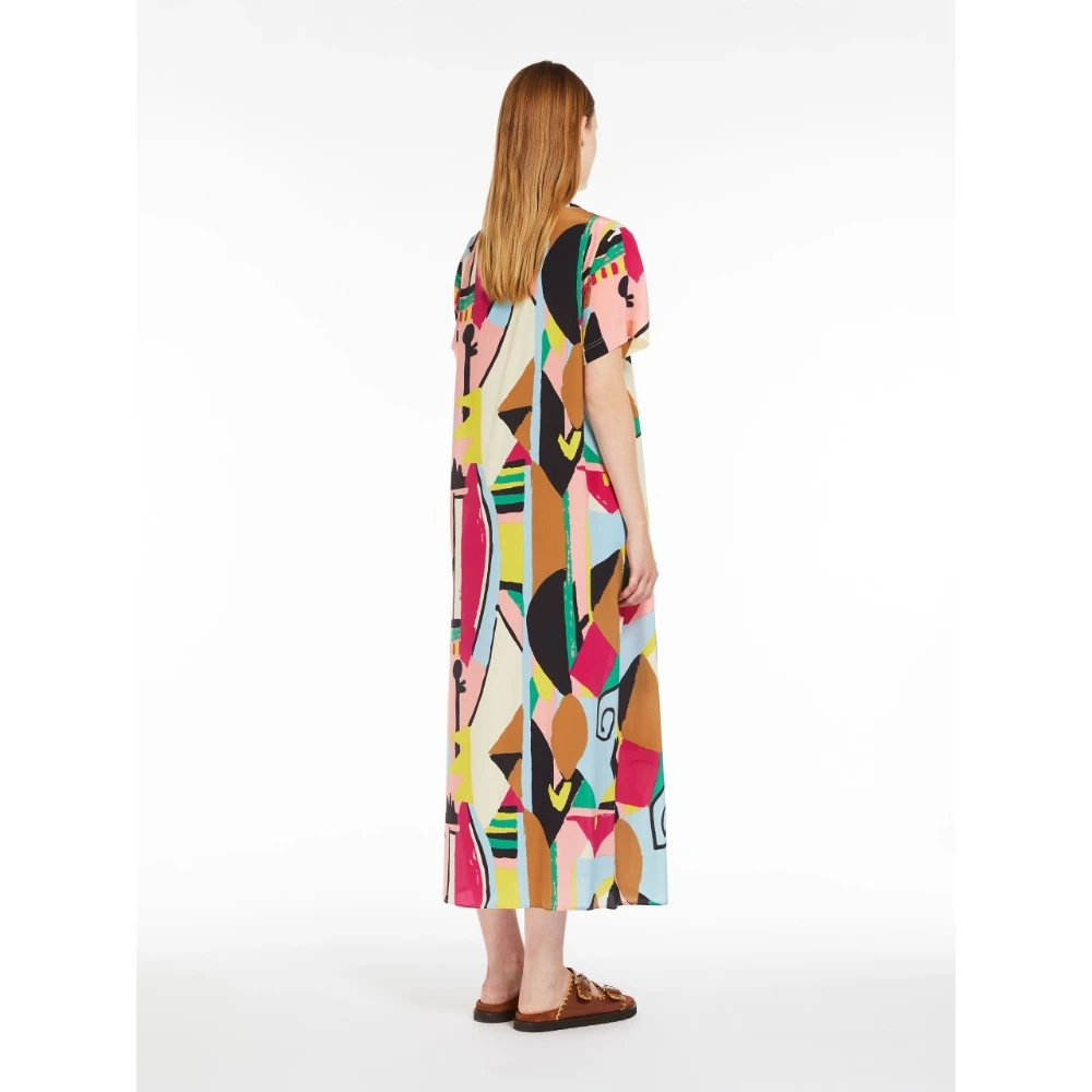 Max Mara Weekend Gedrukte zuivere zijden crepe de chine jurk Multicolor Dames