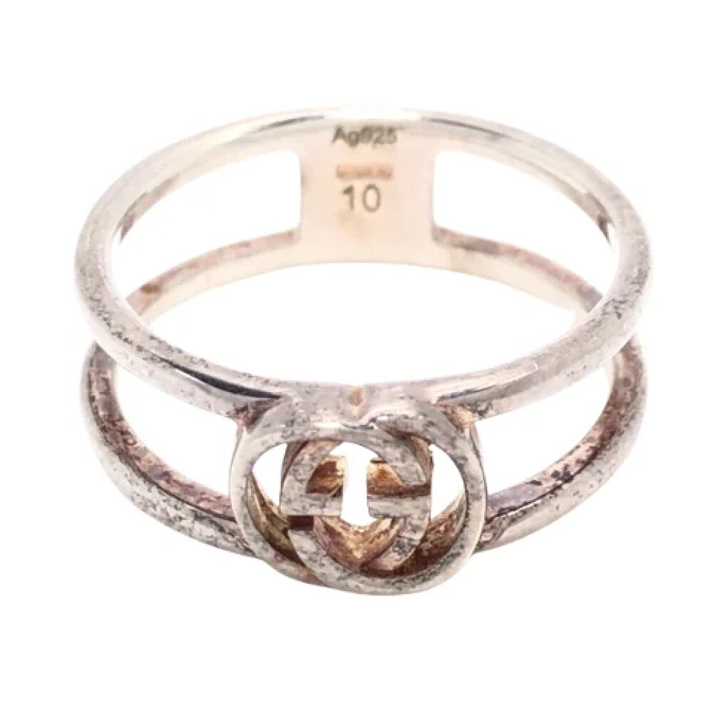 Pre owned Plata anillos Gucci Vintage Mujer Miinto