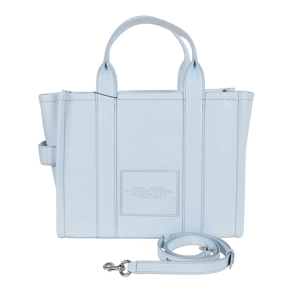 Marc Jacobs Blauwe Leren Tote Tas Shopper Blue Dames