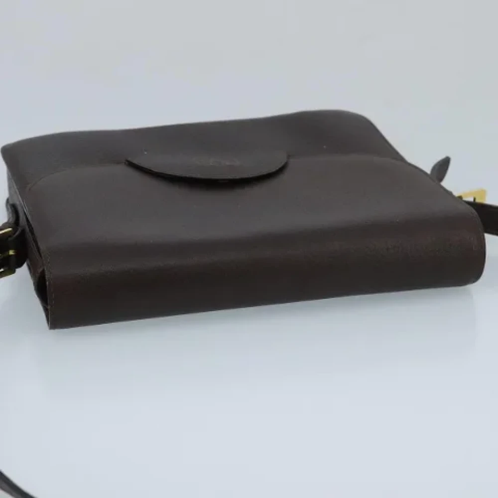 Valentino Vintage Pre-owned Leather shoulder-bags Brown Dames