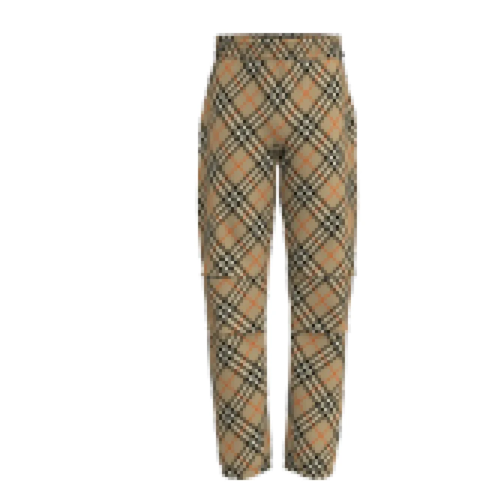 Burberry Klassieke Beige Broek met Logo Beige Heren