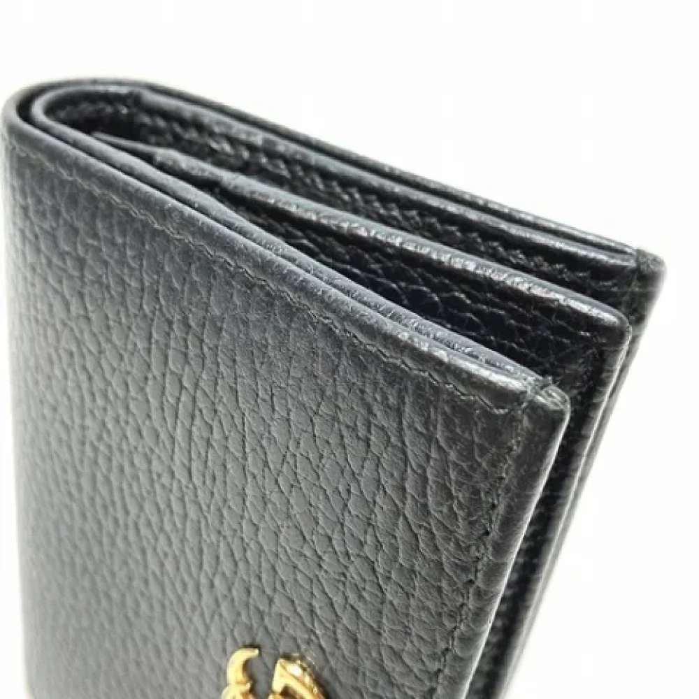 Gucci Vintage Pre-owned Leather wallets Black Dames