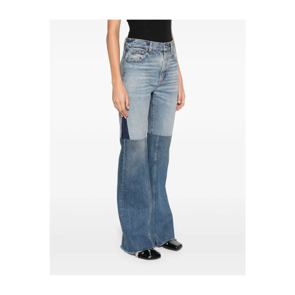 Chloé Patchwork Flare Jeans MultiColour Blue Dames