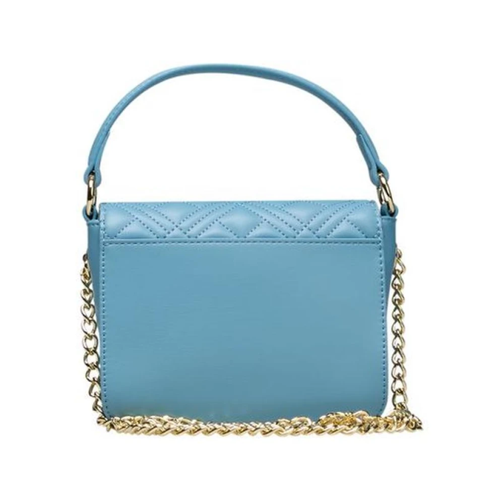 Love Moschino Blauwe Polyethyleen Handtas met Gouden Details Blue Dames