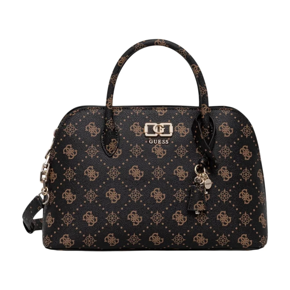 Guess Women's Brown Handbags, One Size, Emelie Logo 2 Comp S
