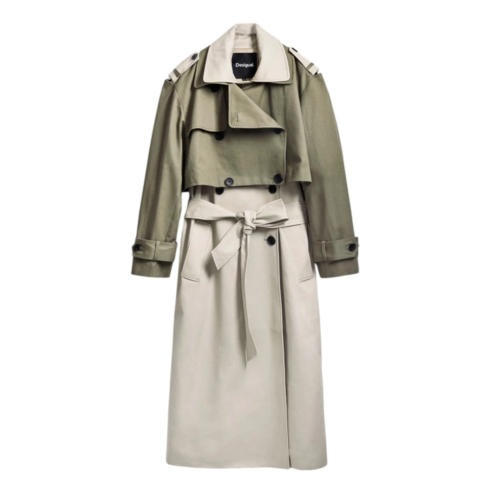 Desigual Katoenen Dames Parka en Trenchcoat Multicolor Dames