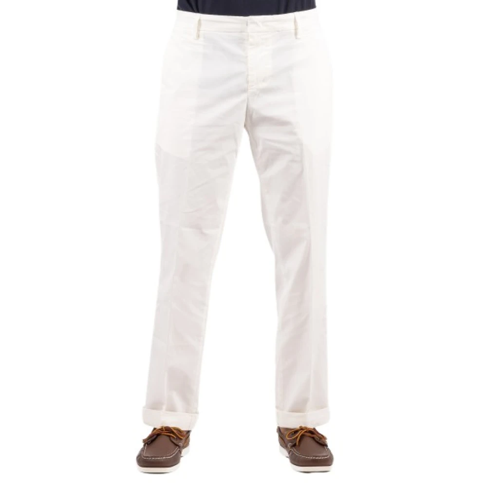 Dondup Uomo Bianco Pantaloni, W30, New,