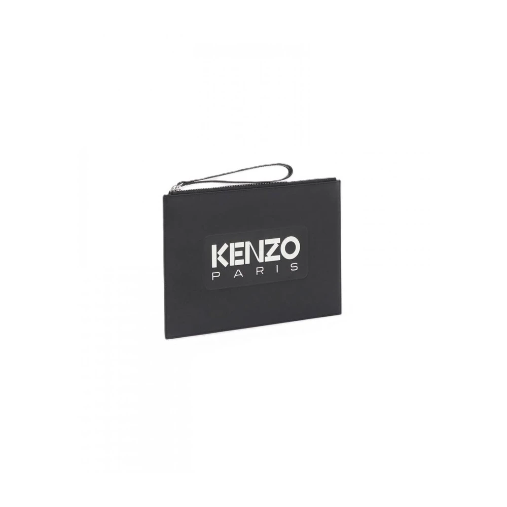 Kenzo Leren tassen Black Heren