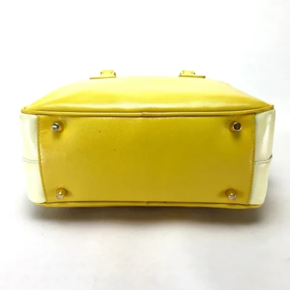 Prada Vintage Pre-owned Leather prada-bags Yellow Dames
